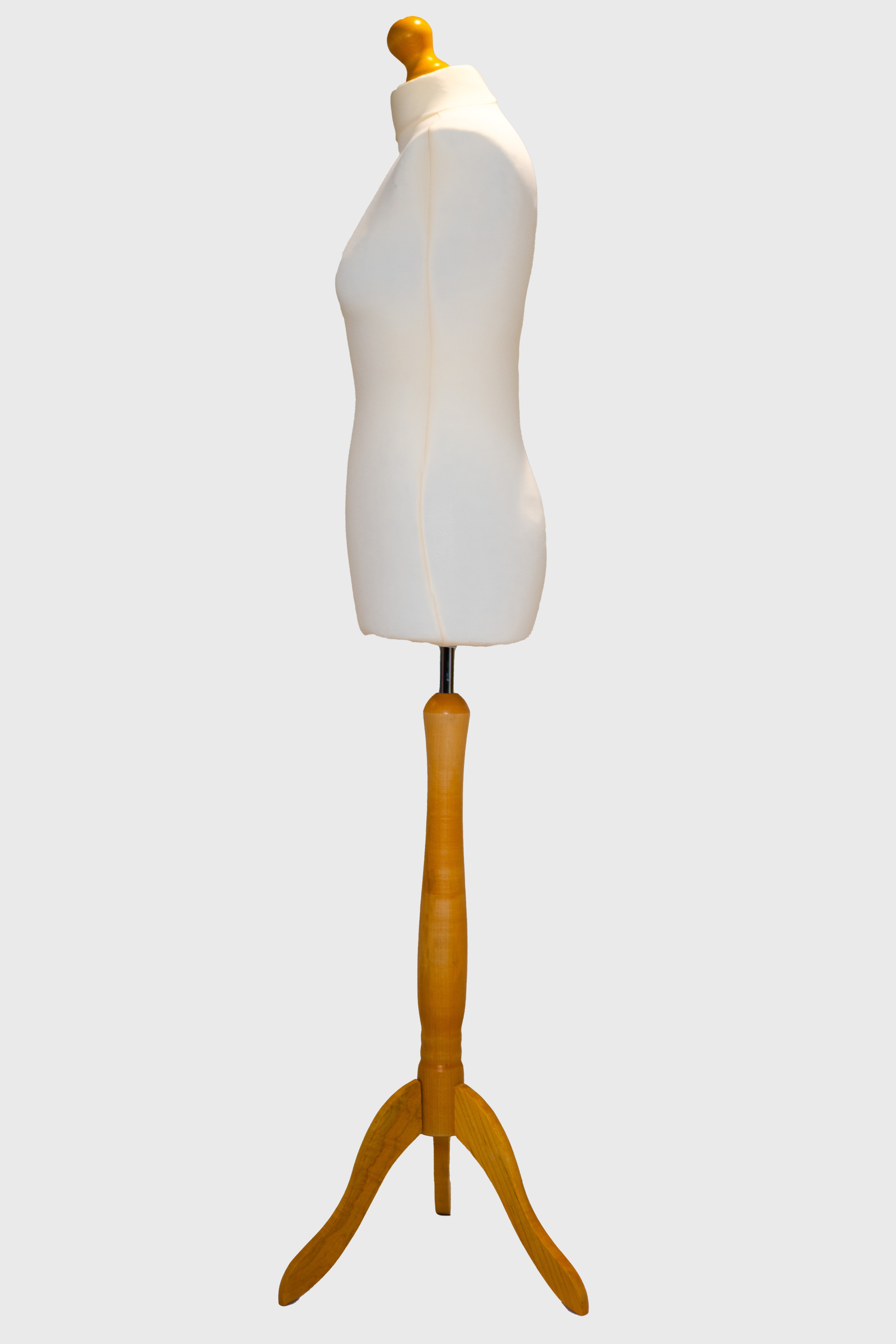 2 Tailors Dummy Female Size 10/12 Cream With Lightwood Tripod