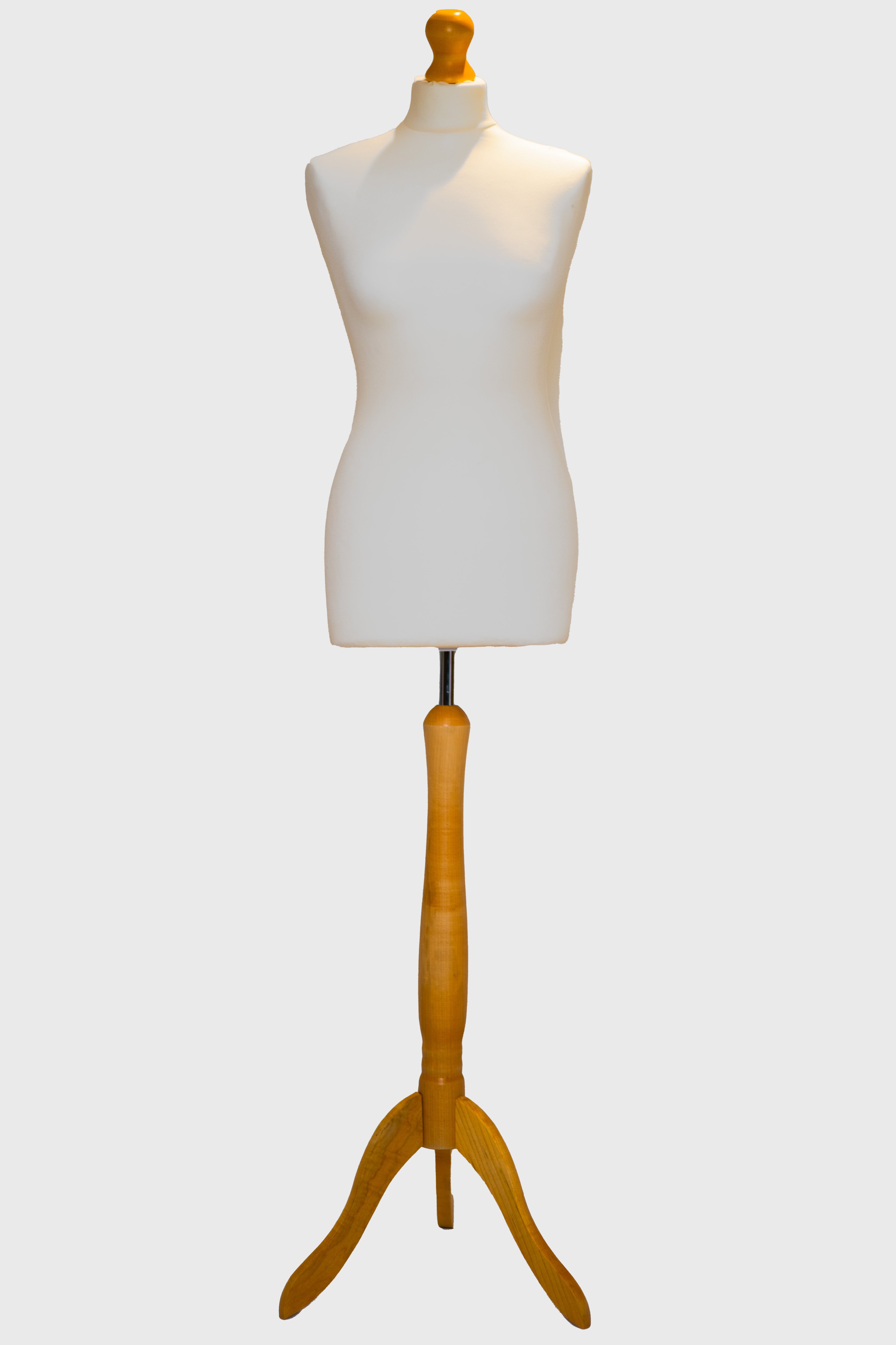 2 Tailors Dummy Female Size 10/12 Cream With Lightwood Tripod