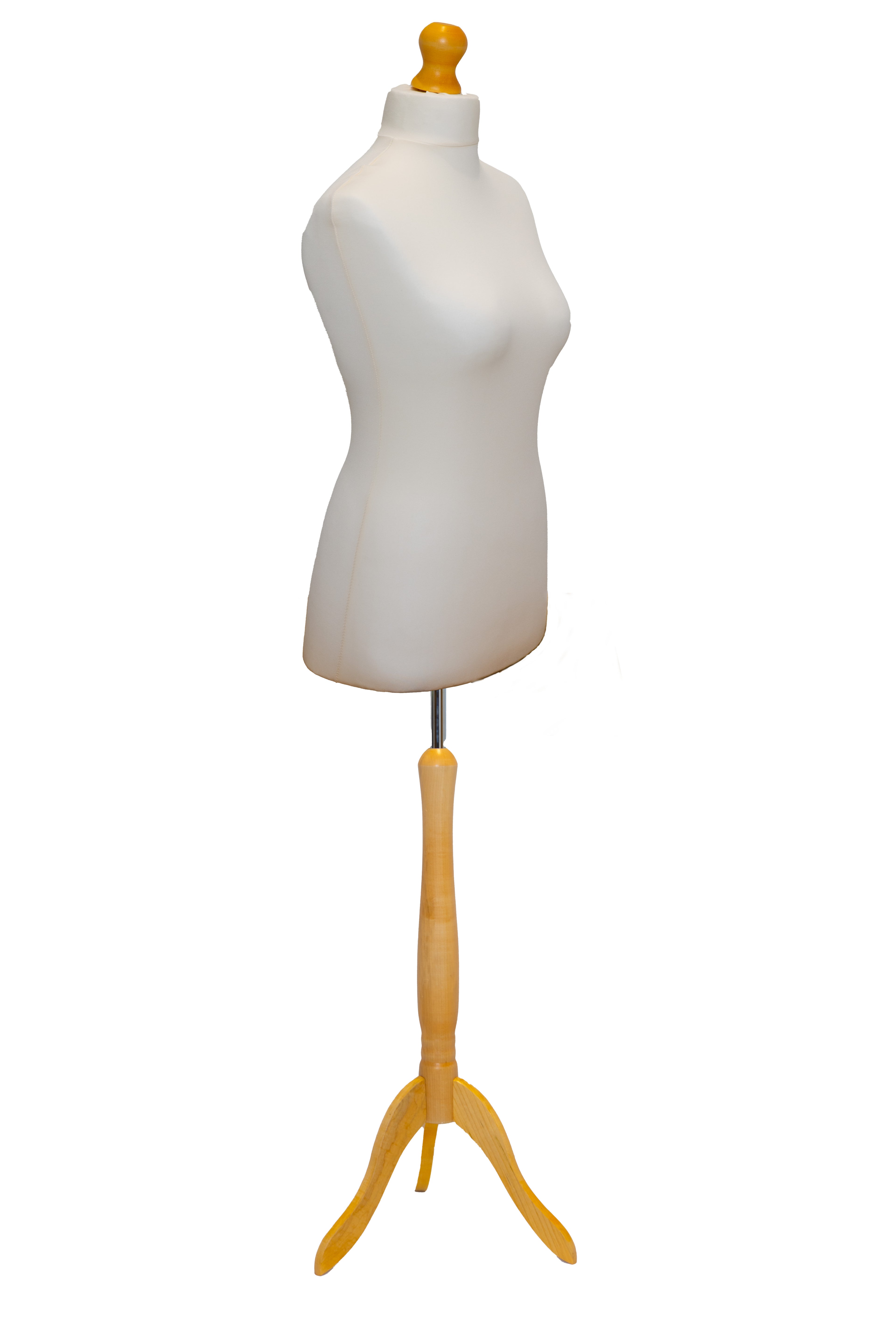 3 Tailors Dummy Female Size 12/14 Cream With Lightwood Tripod