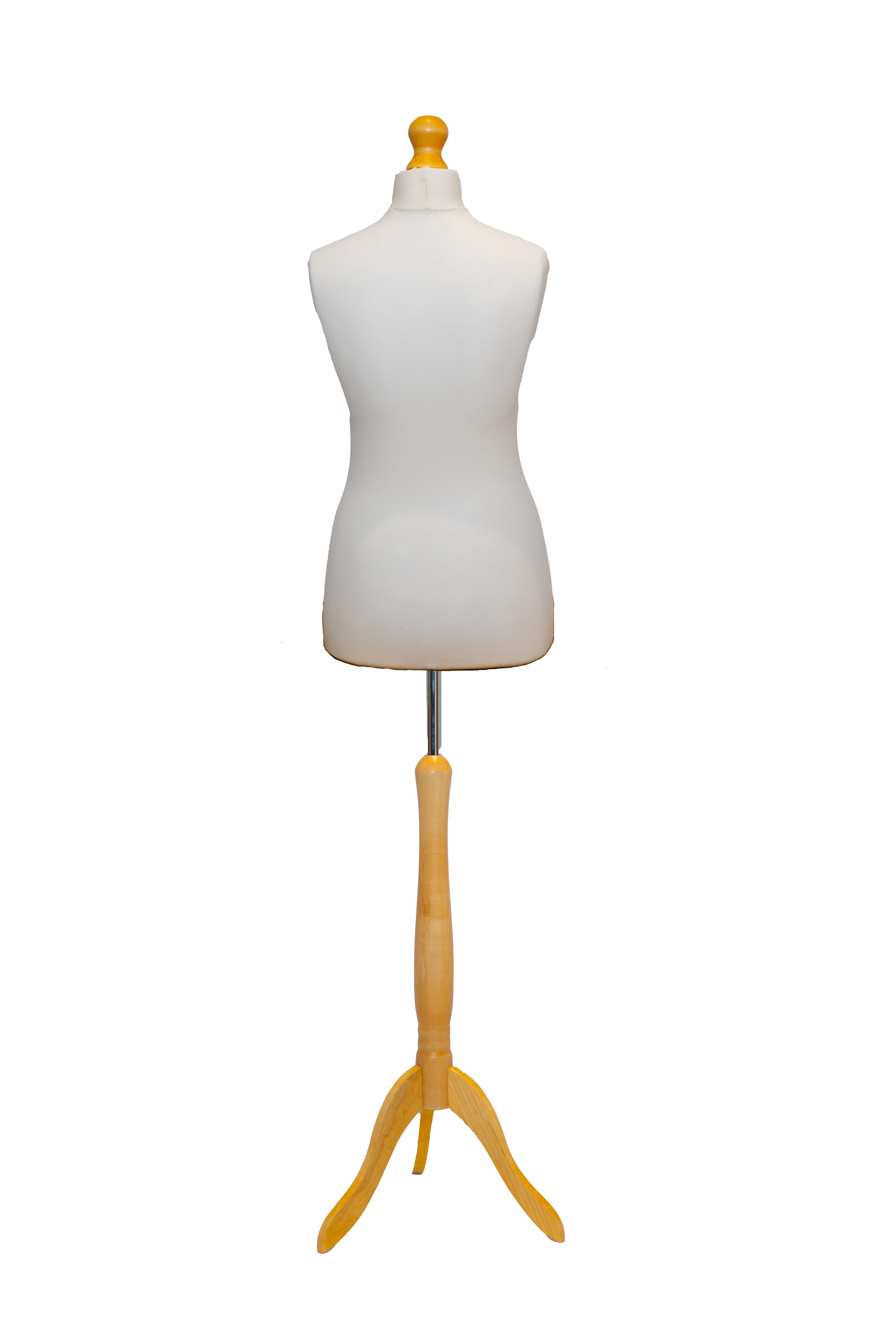 3 Tailors Dummy Female Size 12/14 Cream With Lightwood Tripod